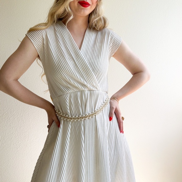 Stunning Vintage 1980s Faux Pearls Belt (M/L) main image 4